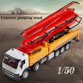 Huina mô hình xe tải bê tông bằng hợp kim kẽm tỷ lệ 1 / 50