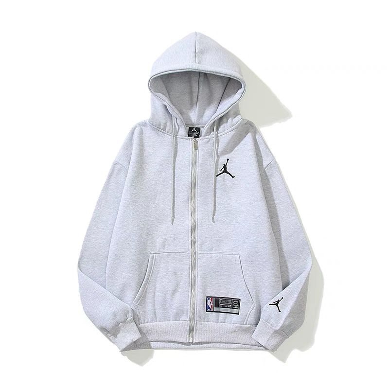 Áo Khoác Cardigan Có Mũ Trùm Dáng Rộng Khóa Kéo In Hình Bẫy J Thời Trang Thu Đông Cho Các Cặp Đôi