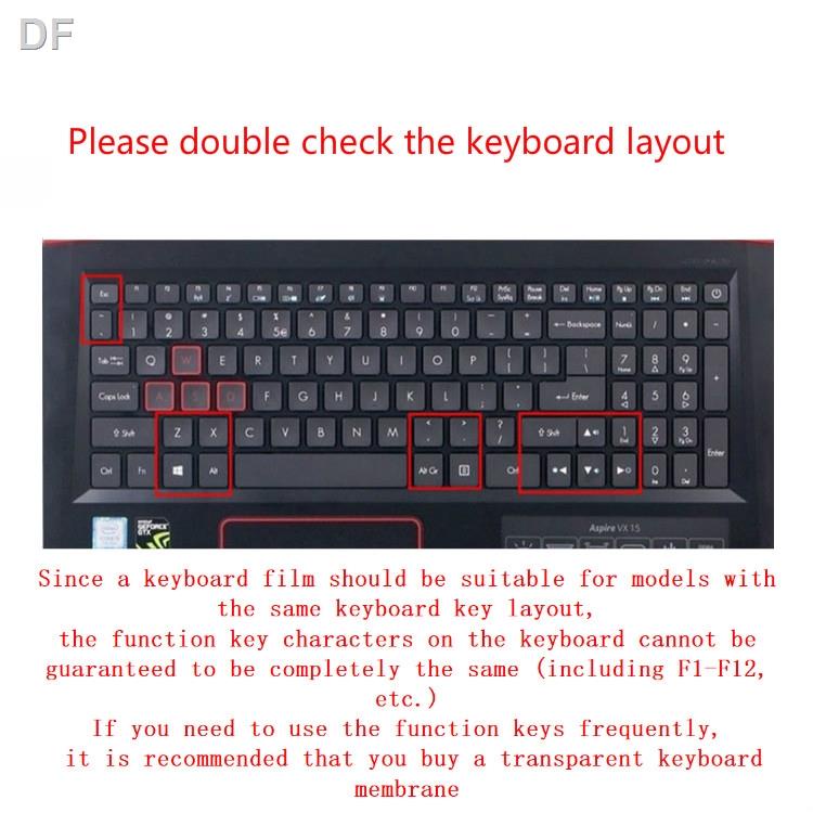 ✨Vỏ Bọc Bàn Phím Bằng Silicon Siêu Mỏng Cho 15.6inch Acer V Nitro 3 AN515-52 I5 8300H Nitro 5 AN515-54 - 54W2 Nitro 7 AN715-51