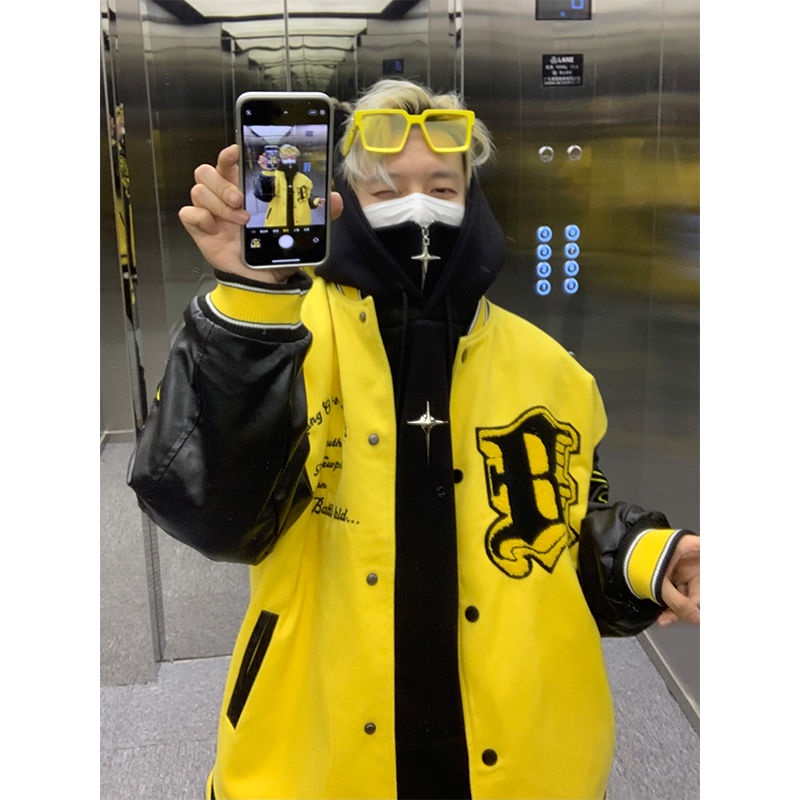 Áo Khoác Bóng Chày Phong Cách Đường Phố Mỹ Mùa Xuân Thu Mới