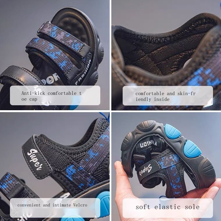 Xăng đan Thể Thao Đế Mềm Thời Trang Mùa Hè 2023 Dành Cho Bé Trai