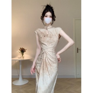 Đầm sườn xám cách tân dáng ôm phong cách trung hoa cổ điển thiết kế tinh tế mới