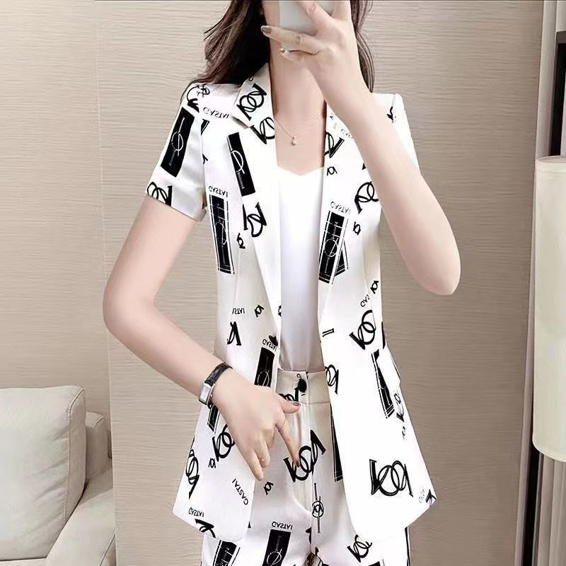 Set Đồ Thời Trang Mùa Hè 2023 Gồm Quần Short In Họa Tiết Phong Cách Ngoại Quốc Cho Nữ