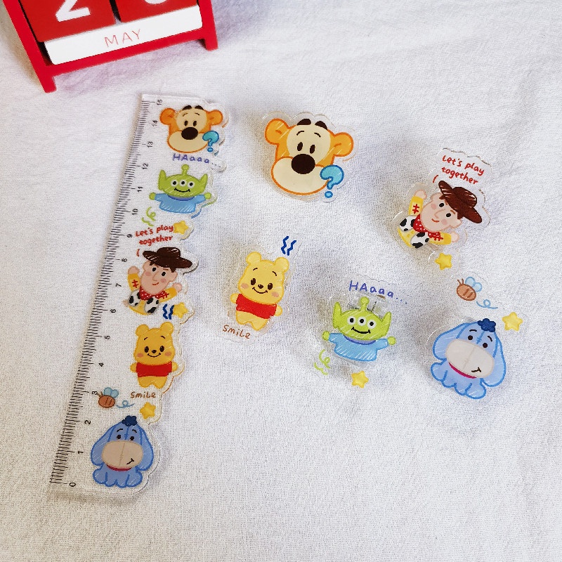 Kẹp Giấy Note Bằng Acrylic Họa Tiết Hoạt Hình Toy Story Dễ Thương Đa Năng
