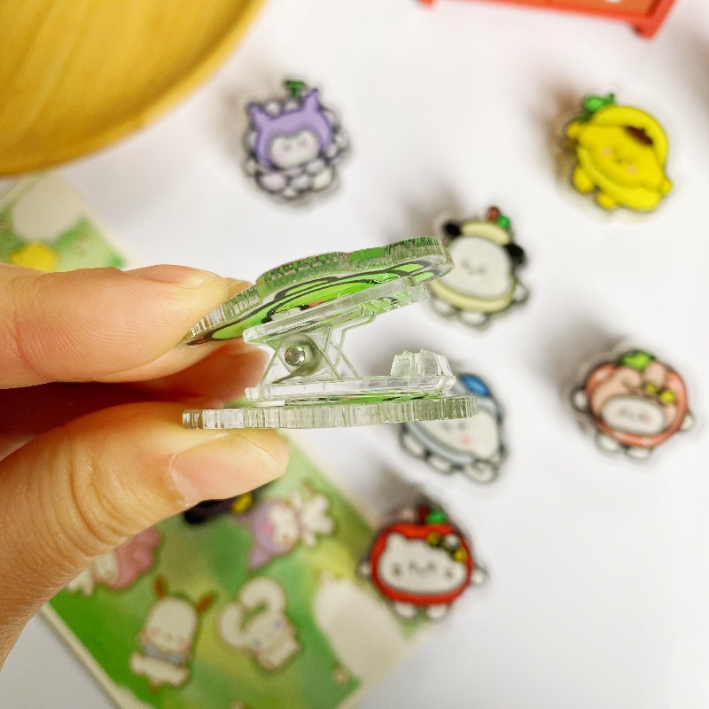 Kẹp Giấy Ghi Chú Bằng Acrylic Kiểu Hoạt Hình Dễ Thương Cho Bé Gái