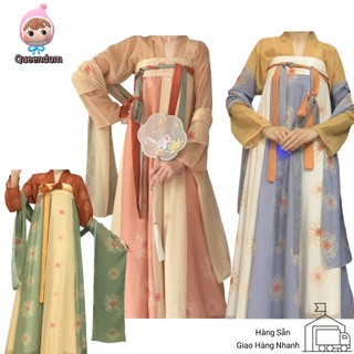  S-L Váy Hán Phục Một Mảnh Dài Ngang Ngực In Họa Tiết Phong Cách Phục Hồi Dành Cho Bạn Nữ Hán Phục Nữ Nguyên Bản Váy Rách Ngực In Họa Tiết Phục Chế 