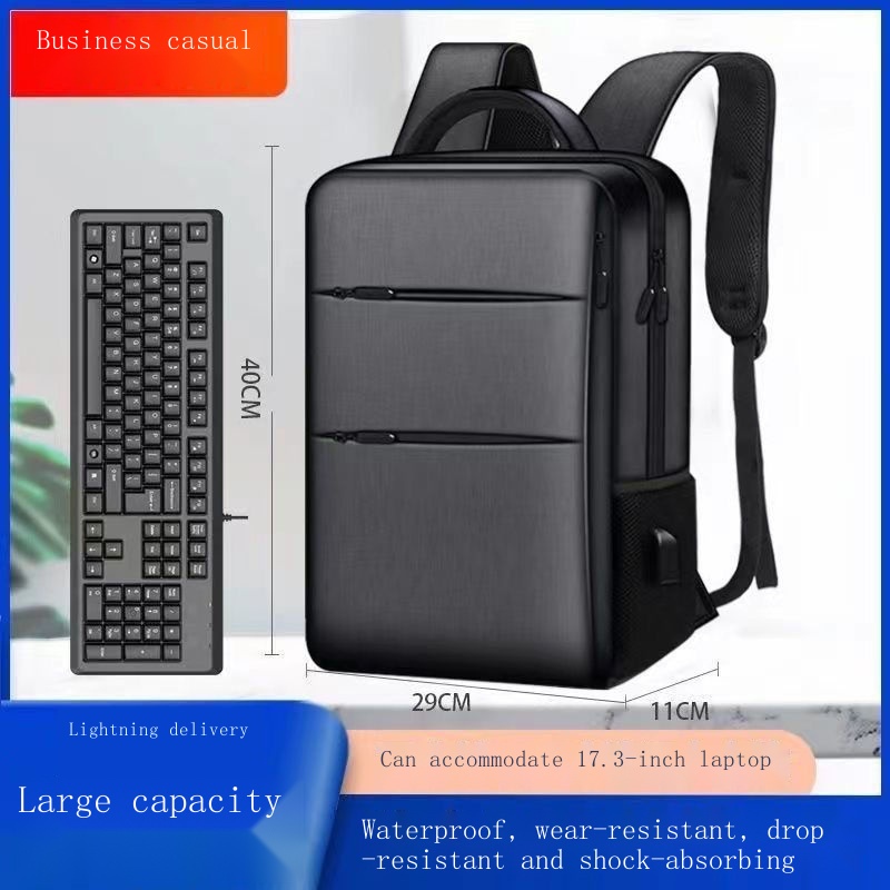 Ba lô nam mới 15,6 inch có thể sạc lại doanh nhân và phụ nữ lớn-công suất không thấm nước túi đi học bền