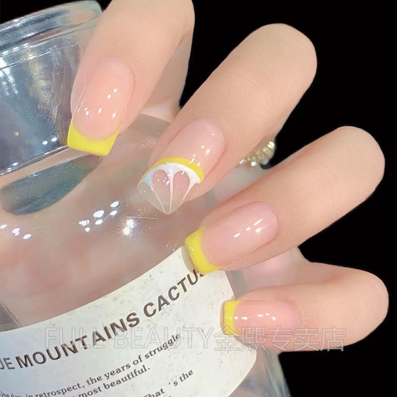 Miếng Dán Trang Trí Móng Tay Hình Quả Chanh 3D Chống Nước Lâu Trôi