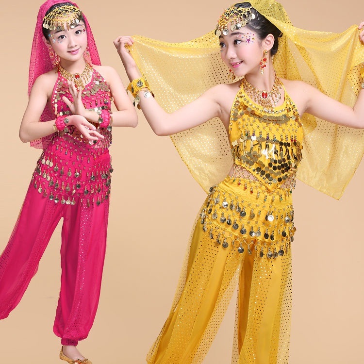 Trang Phục Múa Bụng Ấn Độ Kiểu Công Chúa Xinjiangfrozen Mới Cho Bé Gái