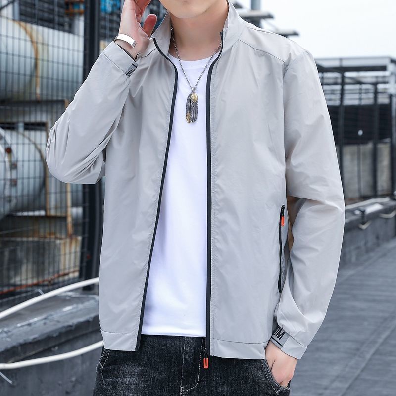 Áo Khoác Chống Nắng 40% Lụa Lạnh Mỏng Thoáng Khí Phong Cách Mới Bảo Vệ Cho Nam