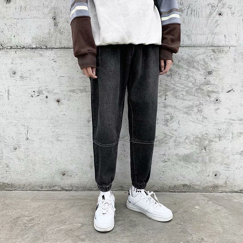 Quần Jean Dài Dáng Rộng Phong Cách Hong Kong Thời Trang Xuân Hè Cho Nam