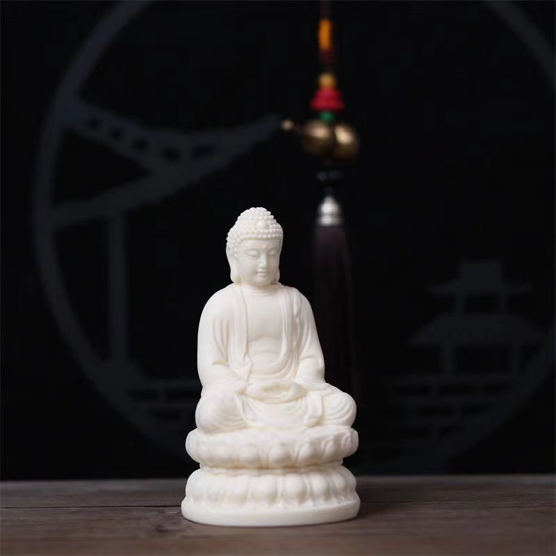Tượng Phật Quan Âm Bằng Ngà Trang Trí Xe Hơi 4.18