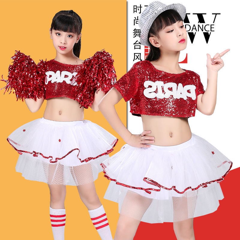 Bộ Trang Phục Cổ Vũ Nhảy Múa Đính Kim Sa 61 Cho Bé