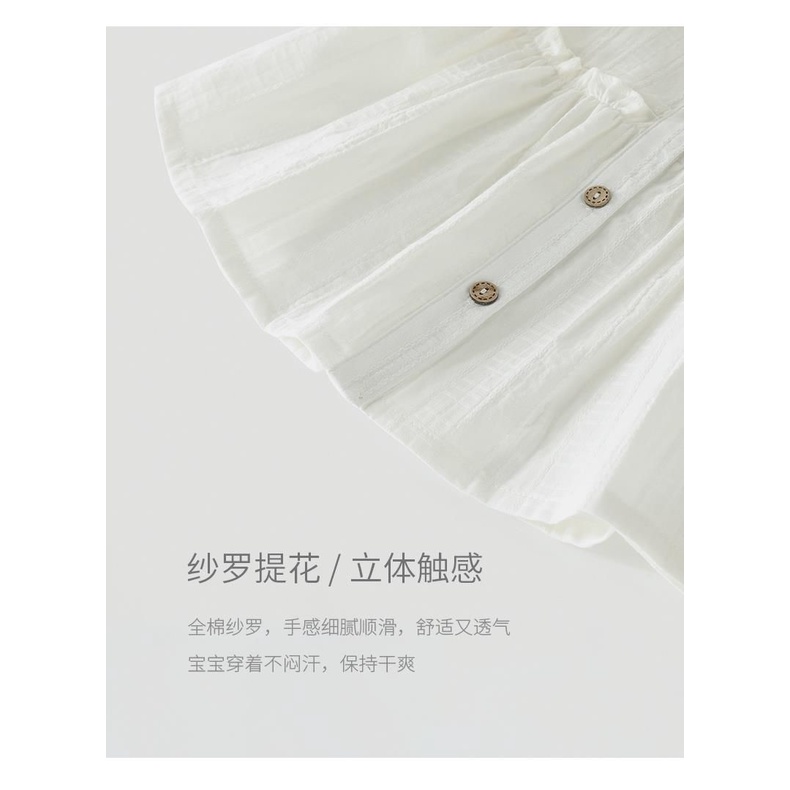 Áo Sơ Mi Trắng Dài Tay Cổ Búp Bê Thời Trang Xuân Thu Cho Trẻ Em Gái