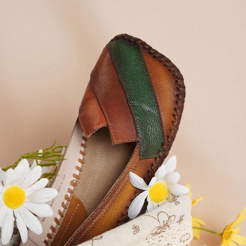 Giày Búp Bê Da Thật Mũi Vuông Thời Trang Xuân Hè 2023 Dành Cho Nữ