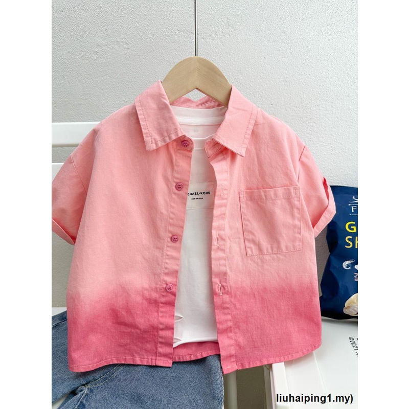 Áo Sơ Mi Và Quần short cotton Màu gradient Mẫu Phật Giáo Thời Trang Mùa Hè Mới 2023 Cho Bé