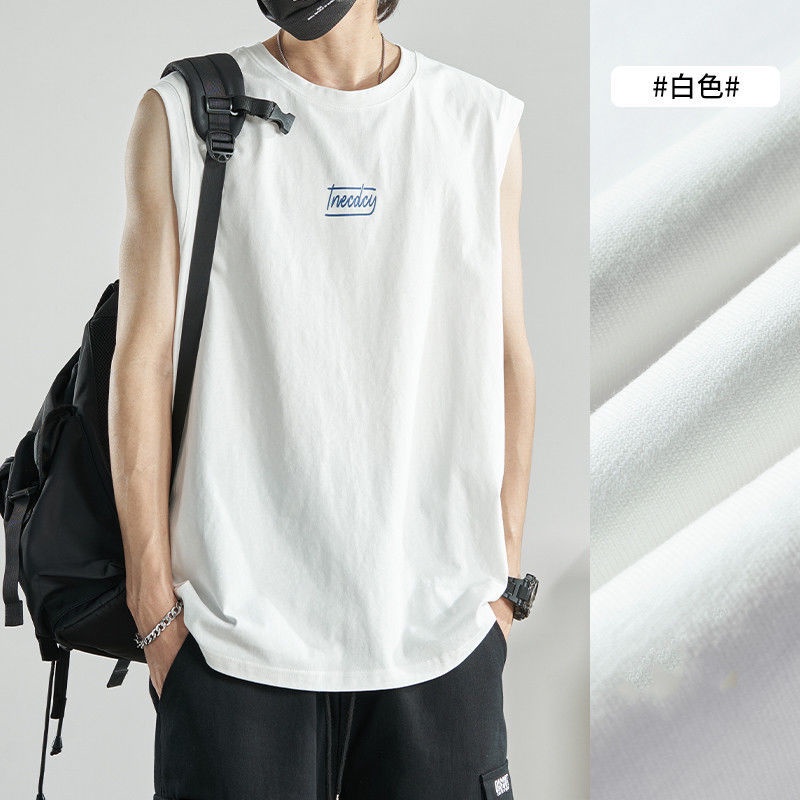 Áo Ba Lỗ Thể Thao Cổ Tròn Thời Trang Mùa Hè Hàn Quốc Cho Nam