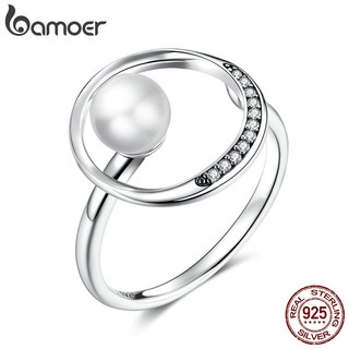Nhẫn Hở Bamoer Bằng Bạc 925 Có Thể Điều Chỉnh Dành Cho Nữ