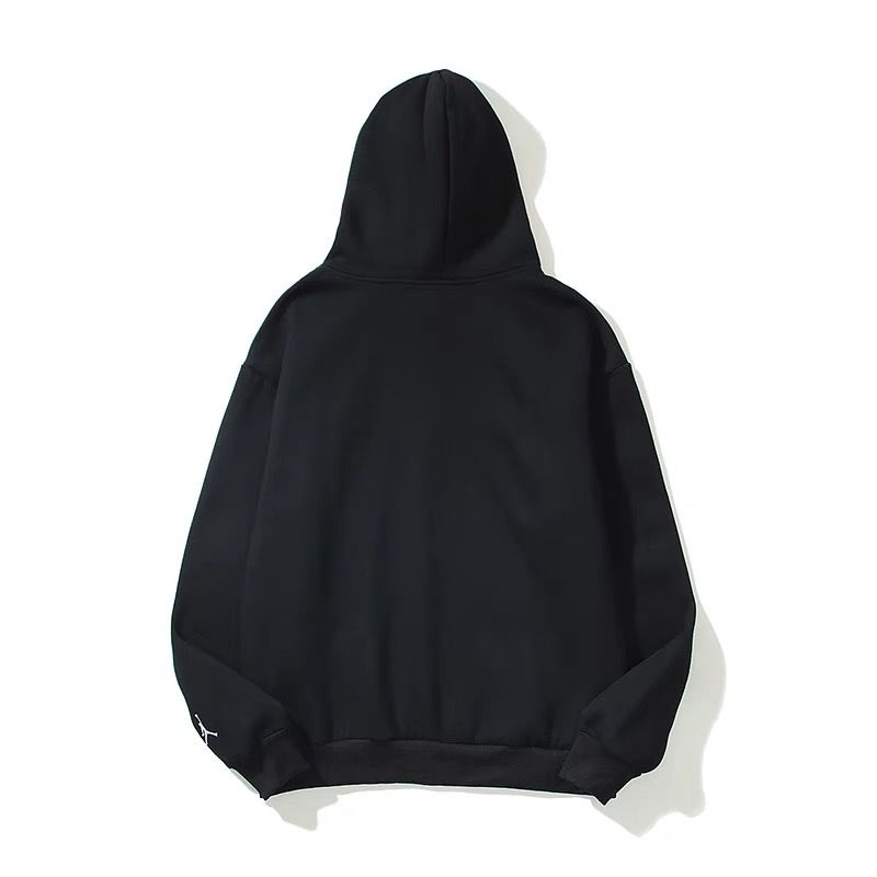 Áo Khoác Cardigan Có Mũ Trùm Dáng Rộng Khóa Kéo In Hình Bẫy J Thời Trang Thu Đông Cho Các Cặp Đôi