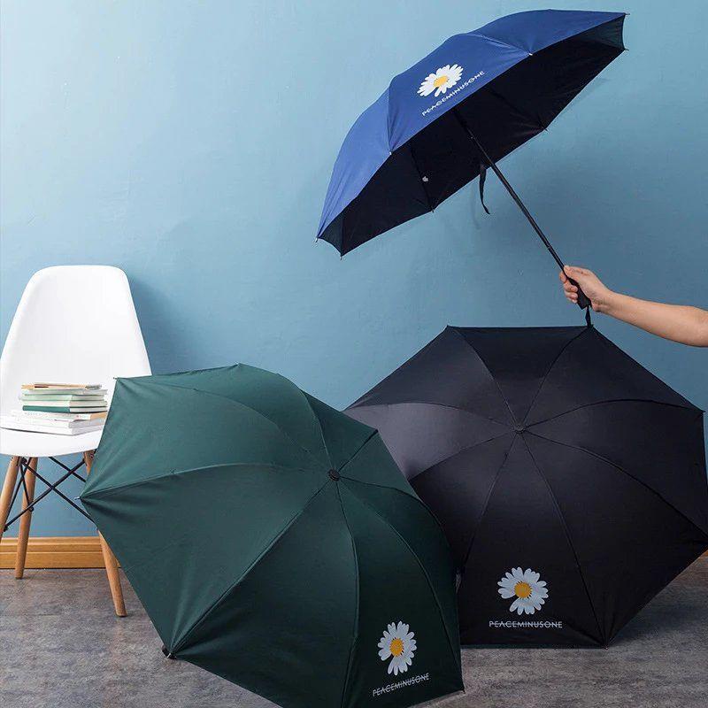 Dù Gấp Keo Đen Chống Tia uv Kích Thước Lớn Cho Nữ