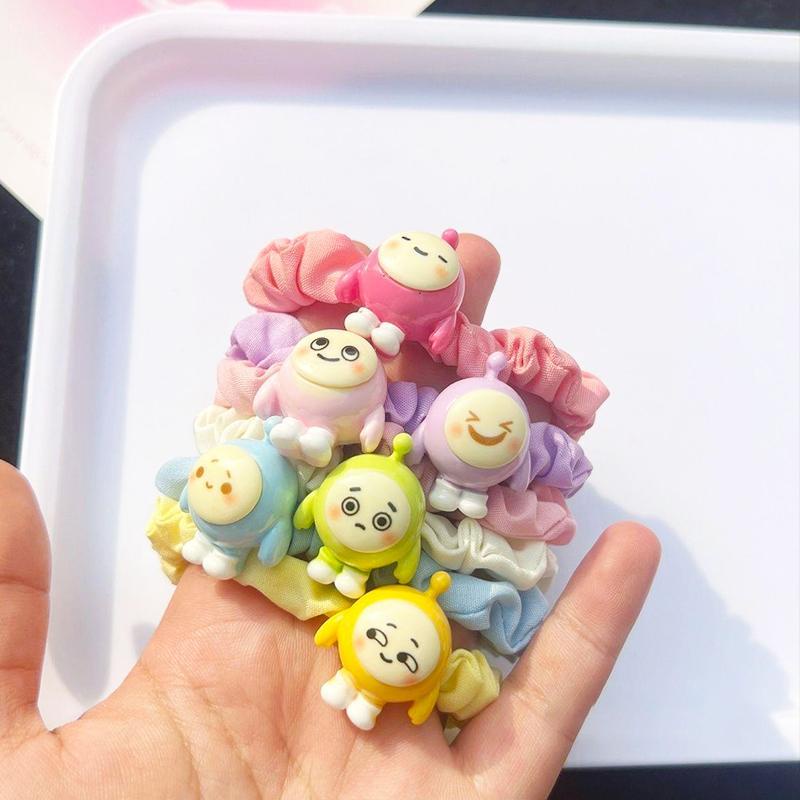 【Thanh toán đích】Dây Cột Tóc Cao Su Màu Kẹo Ngọt In Họa Tiết Hoạt Hình Dễ Thương Cho Bé Gái