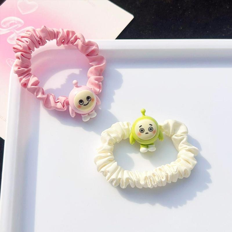 【Thanh toán đích】Dây Cột Tóc Cao Su Màu Kẹo Ngọt In Họa Tiết Hoạt Hình Dễ Thương Cho Bé Gái