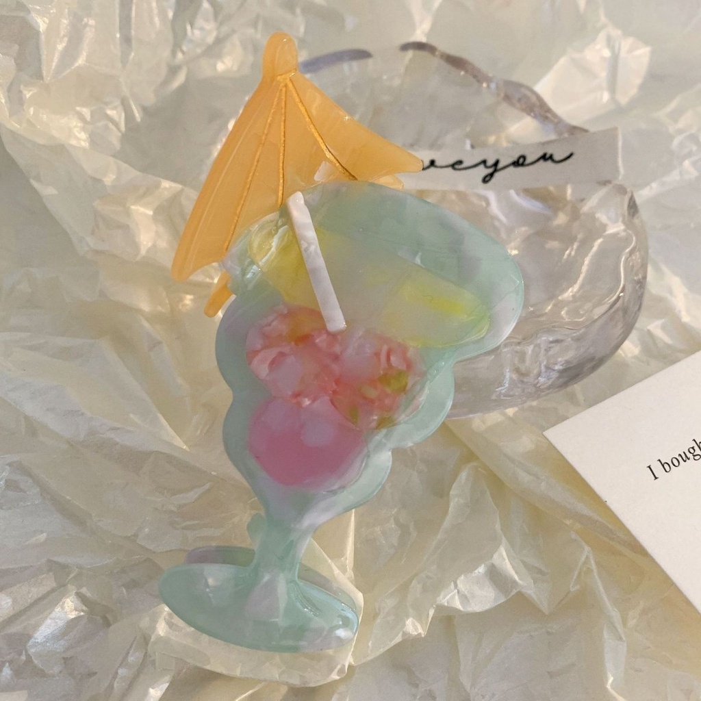 Kẹp Tóc Hình Hoa / Cá Mập Bằng Thủy Tinh Dễ Thương Phong Cách Pháp