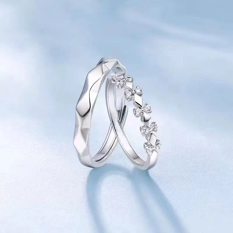 Nhẫn Bạc 925 Hình Vương Miện Không Phai Màu Thời Trang Cho Cặp Đôi 7.22