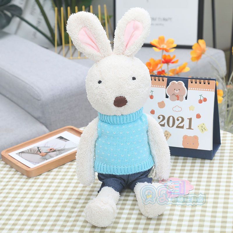 Búp Bê Nhồi Bông Hình Thỏ Đang Ngủ Dễ Thương