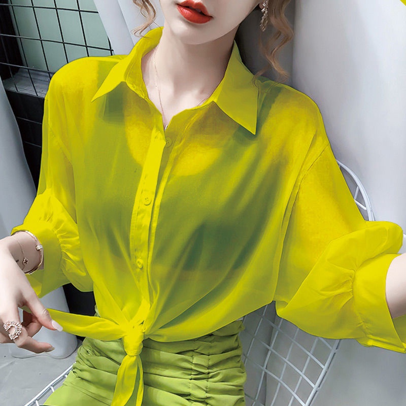 Áo Sơ Mi Chiffon Chống Nắng Thoáng Khí Thời Trang Mùa Hè 2023 Dành Cho Nữ