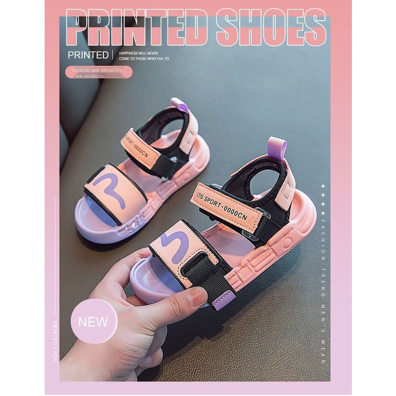 Xăng đan Công Chúa Đế Mềm Thời Trang Đi Biển Mùa Hè Cho Bé Gái