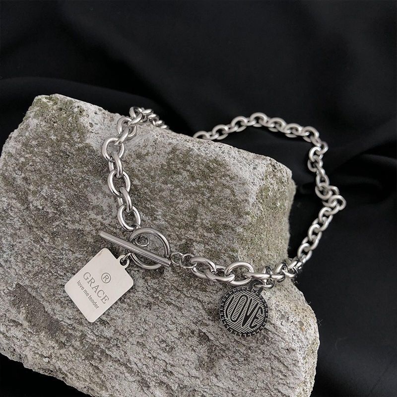 Vòng cổ Titan Phong Cách Harajuku Âu Mỹ Cá Tính Cho Nam Nữ