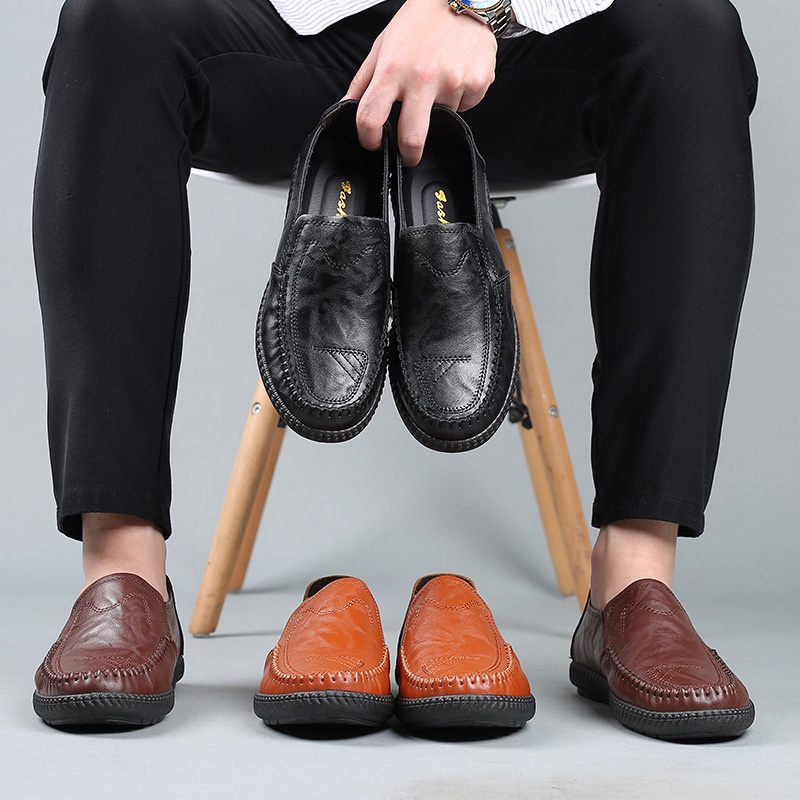 Giày lười da LAVINA CARPIO thiết kế thoáng khí thời trang cho nam