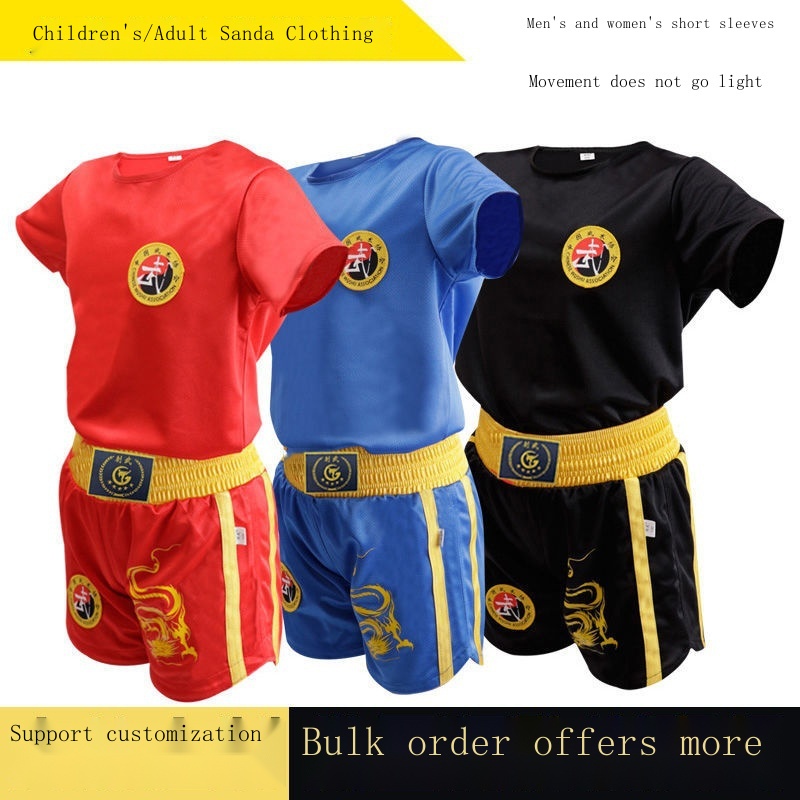 Sanda Áo Thun Ngắn Tay Thời Trang Tập Võ Thuật Cá Tính Cho Nam Nữ