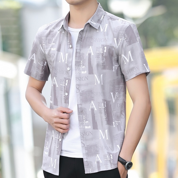 Áo Sơ Mi Lụa Lạnh Tay Ngắn Nhanh Khô Phong Cách Thời Trang Mới Cho Nam Giới [40% off]