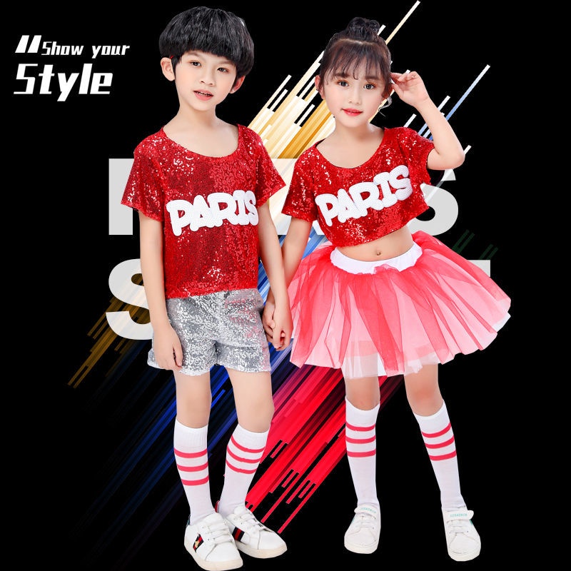 Bộ Trang Phục Cổ Vũ Nhảy Múa Đính Kim Sa 61 Cho Bé