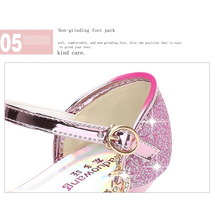 Xăng đan Cao Gót Hở Mũi Thời Trang Mùa Hè Hàn Quốc 2023 Dành Cho Bé Gái Cinderella