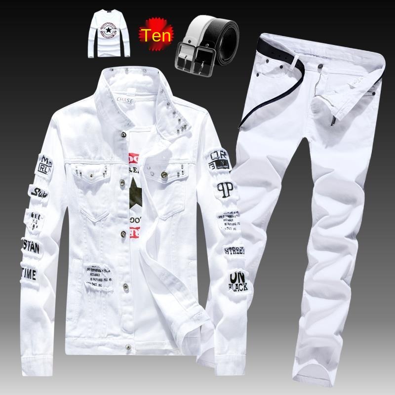 Set Áo Khoác Denim Hàn Quốc 2021 Cho Nam