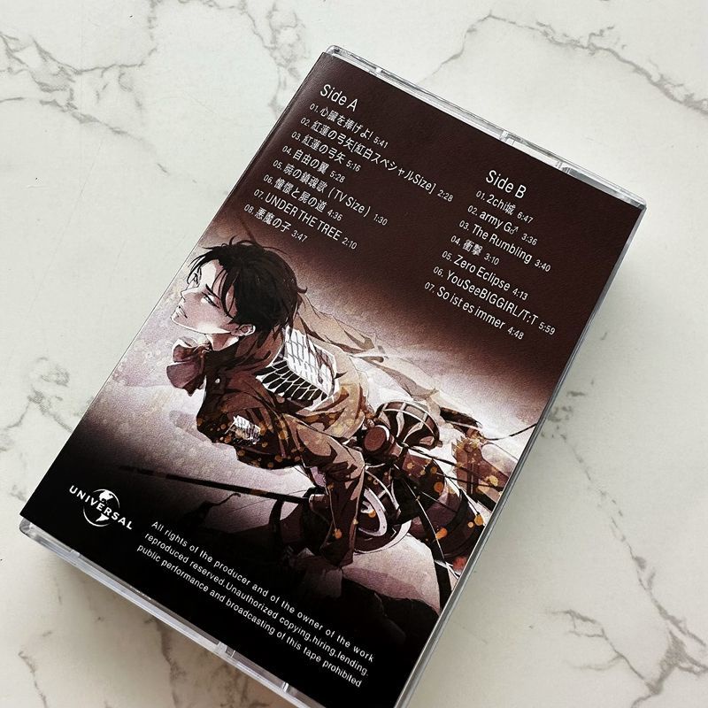 Bộ sưu tập băng Cassette hoàn toàn mới TACTICS Attack on Titan với album bài hát được niêm phong T0520
