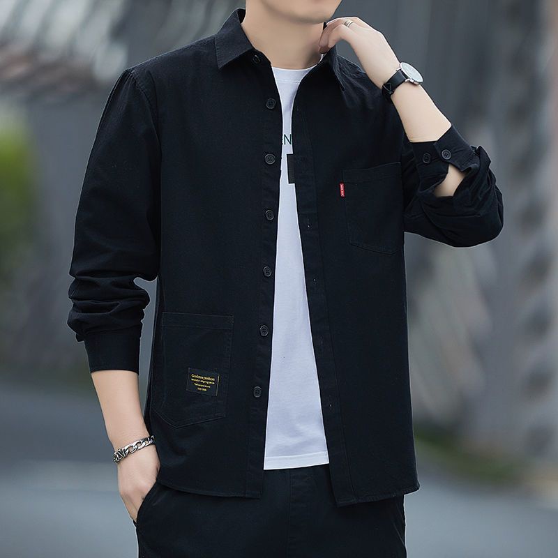 Áo Sơ Mi Nam Dài Tay Dáng Rộng Thời Trang Xuân Thu 2023