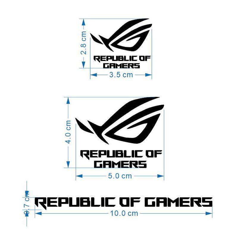 Miếng Dán Kim Loại In logo r Rom player country Trang Trí laptop / Điện Thoại