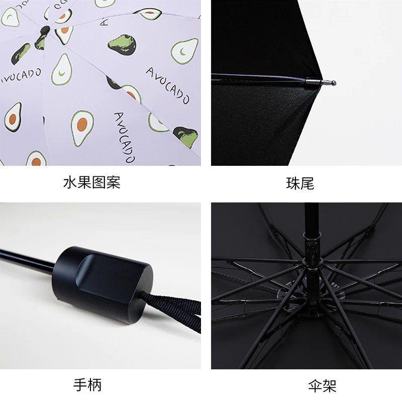 Dù Gấp Keo Đen Chống Tia uv Kích Thước Lớn Cho Nữ