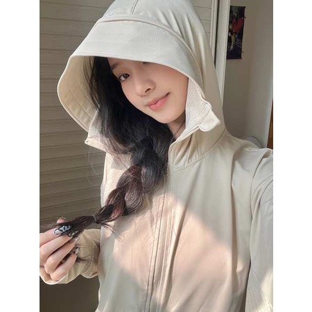 Áo Khoác Chống Nắng Tia Cực Tím Tay Dài Có Mũ Trùm Dáng Rộng Mẫu Mới 2023