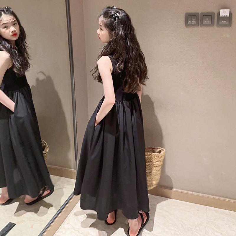 Đầm Dài Sát Nách Thời Trang Mùa Hè 2023 Phong Cách Mới Cao Cấp Dành Cho Bé Gái