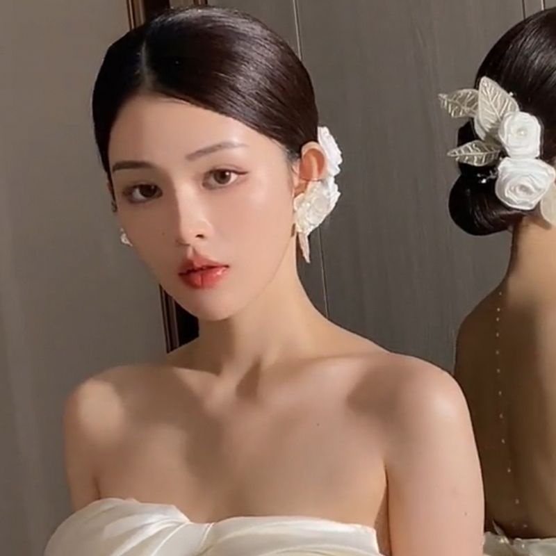 Trâm Cài Tóc Hình Hoa Phong Cách Hàn Quốc Cao Cấp Cho Cô Dâu