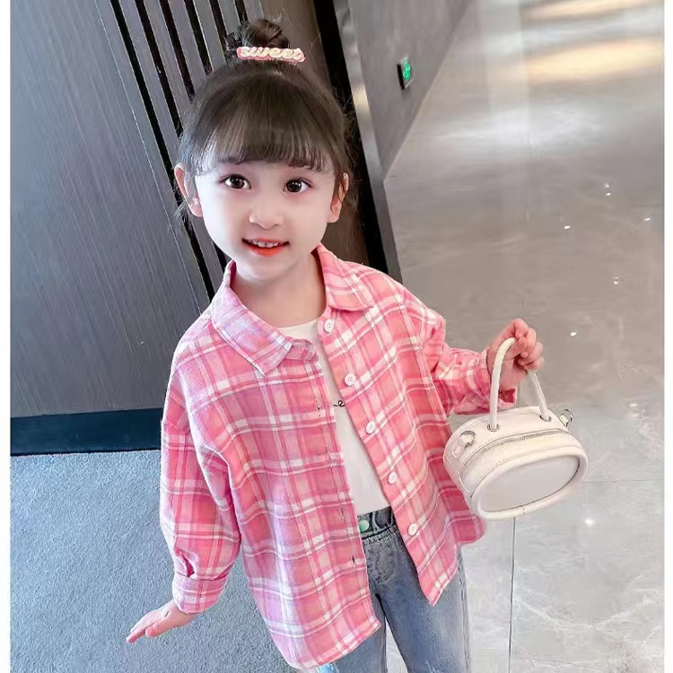 Áo Sơ Mi Dài Tay Phong Cách Hàn Quốc Thời Trang Xuân Thu Mới Cho Bé Gái