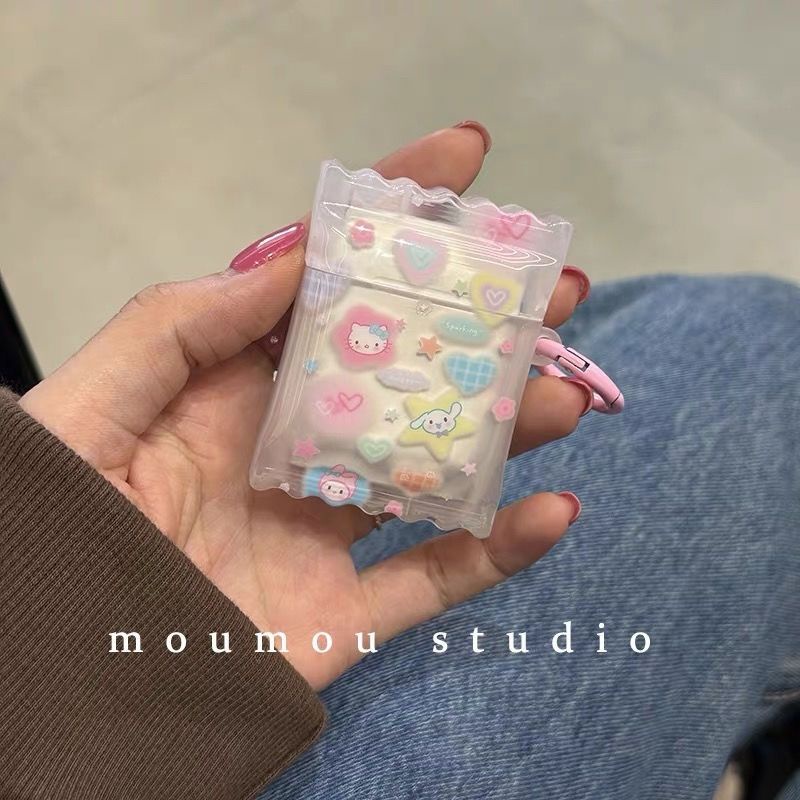 Vỏ Bảo Vệ Hộp Sạc Tai Nghe Bluetooth Không Dây airpods2 pro3 2 Hình Kẹo Sanrio Dễ Thương