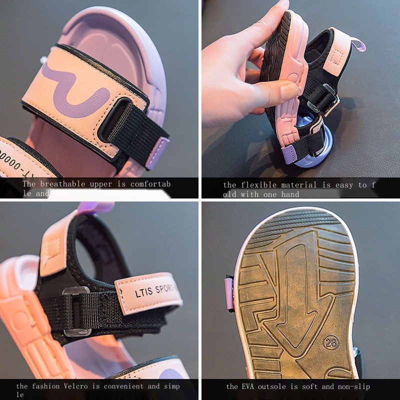 Xăng đan Công Chúa Đế Mềm Thời Trang Đi Biển Mùa Hè Cho Bé Gái