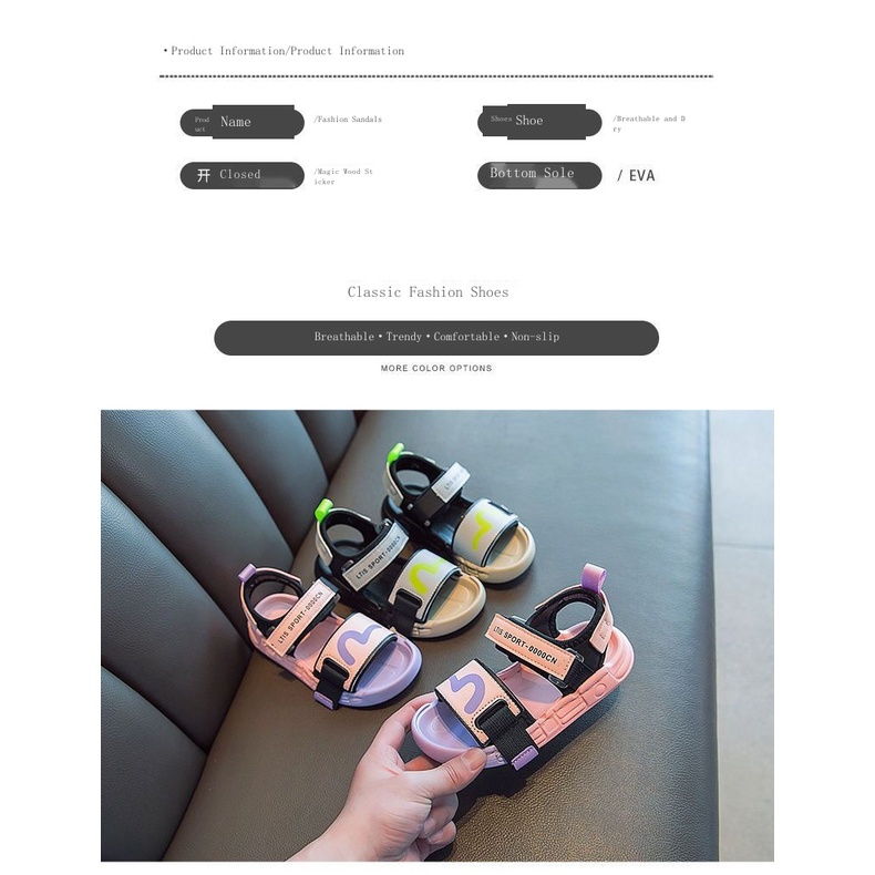 Xăng đan Công Chúa Đế Mềm Thời Trang Đi Biển Mùa Hè Cho Bé Gái