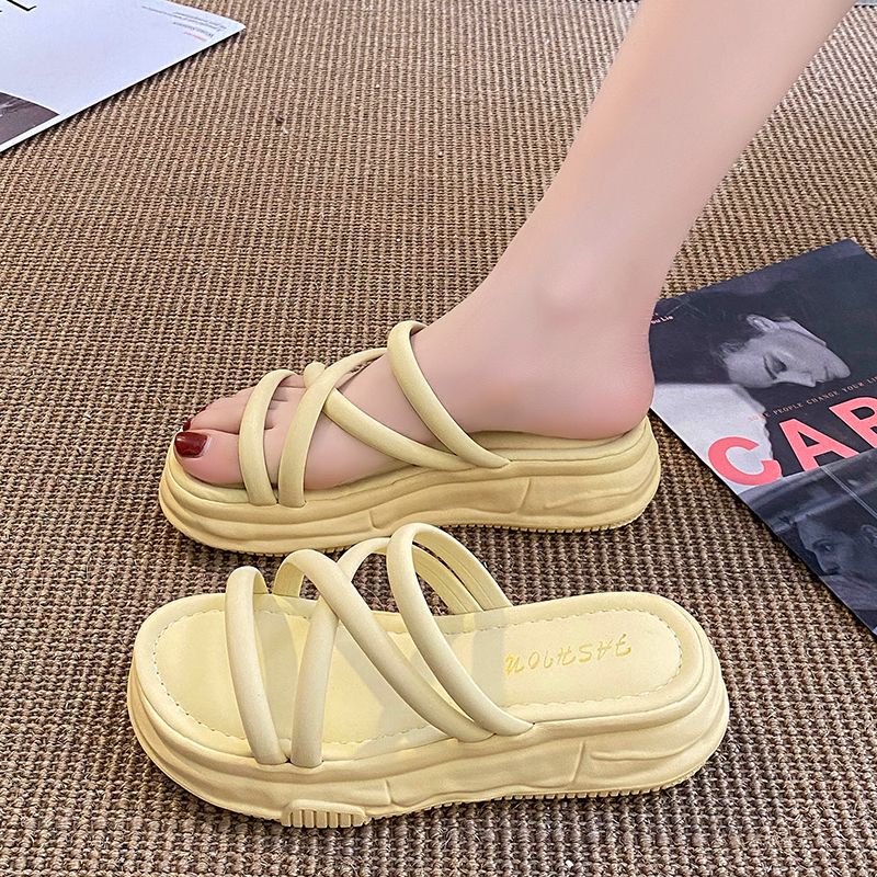 Dép Đế Xuồng Dày Dặn Chống Trượt Thời Trang Mùa Hè Dành Cho Nữ